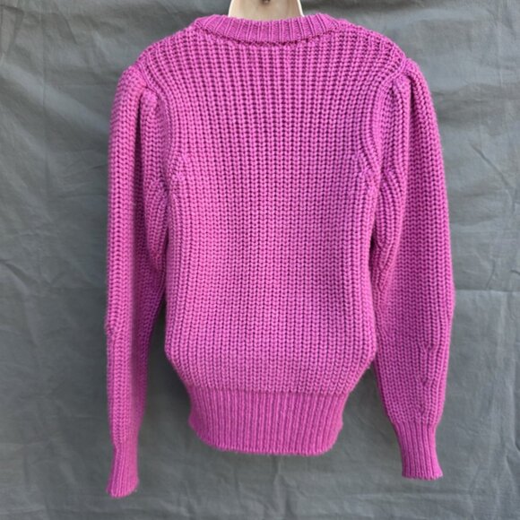 Isabel Marant Etoile Sz 36 I 4 Pink Pleane Sweater Puff Sleeves Jumper Wool - Picture 2 of 6